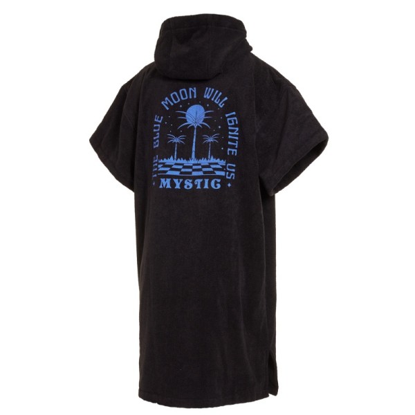 MYSTIC PONCHO VELOURS AOP - Black