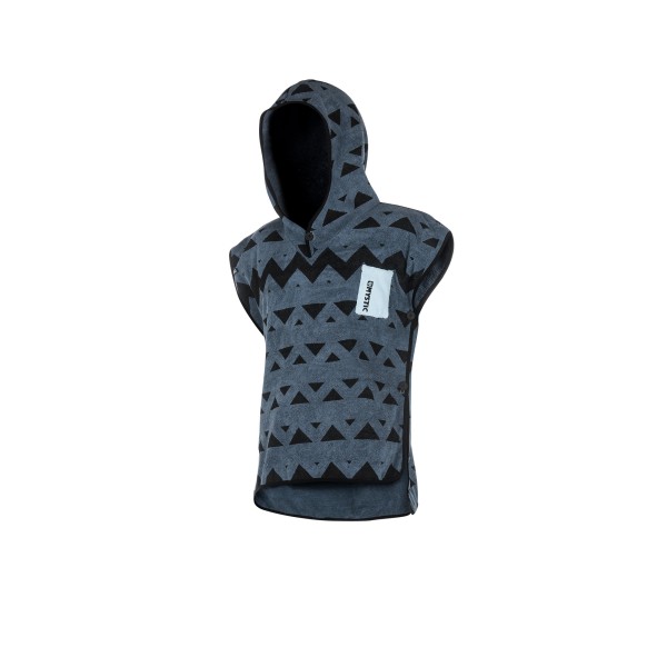 MYSTIC PONCHO KIDS ALLOVER PRINT - Pewter- Front