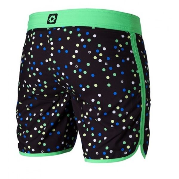 MYSTIC MILLION SPOTS BOARDSHORTS - Črna-Zelena z pikam 