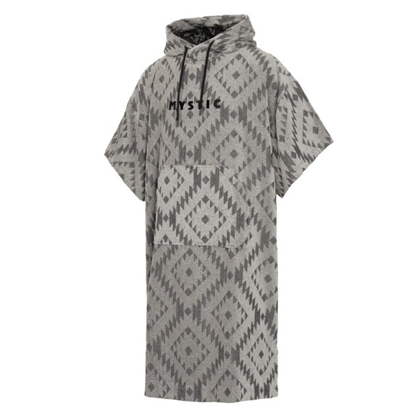 MYSTIC PONCHO JACQUARD - Black White