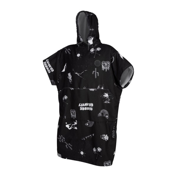 MYSTIC PONCHO ALLOVER - Black