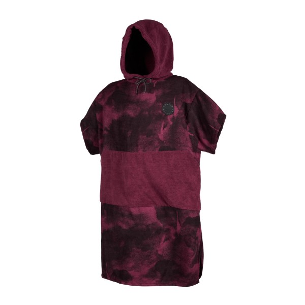MYSTIC PONCHO ALLOVER - Oxblood Red