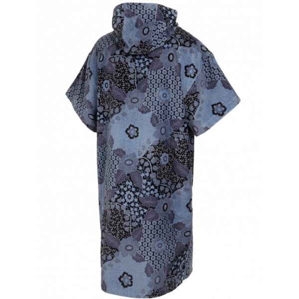 MYSTIC PONCHO VELOURS AOP - Blue Black