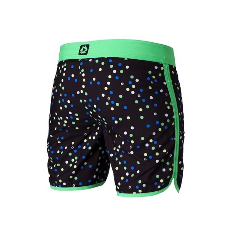 MYSTIC MILLION SPOTS BOARDSHORTS - Črna-Zelena z pikam 