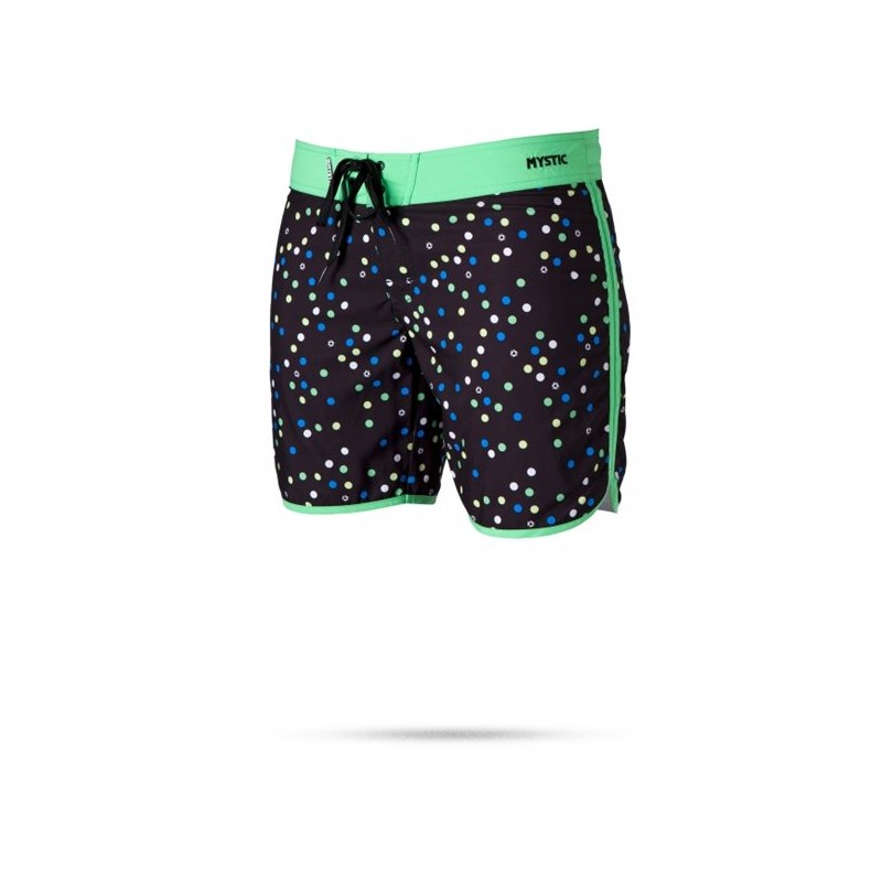 MYSTIC MILLION SPOTS BOARDSHORTS - Črna-Zelena z pikam 